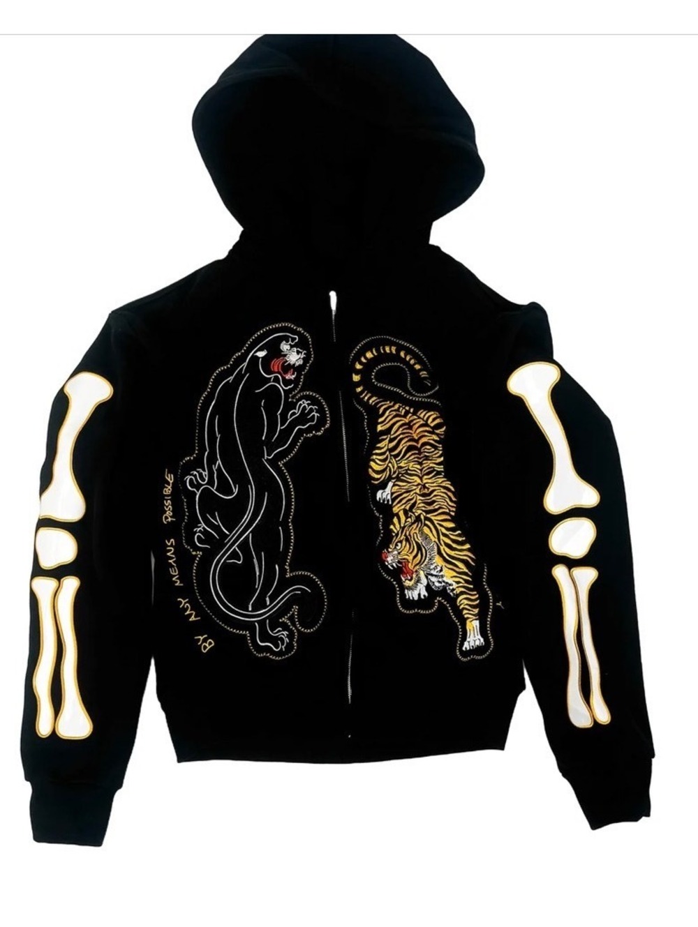 Octavious Marks YING YANG BONE HOODIE (BLACK) 2xl XXL